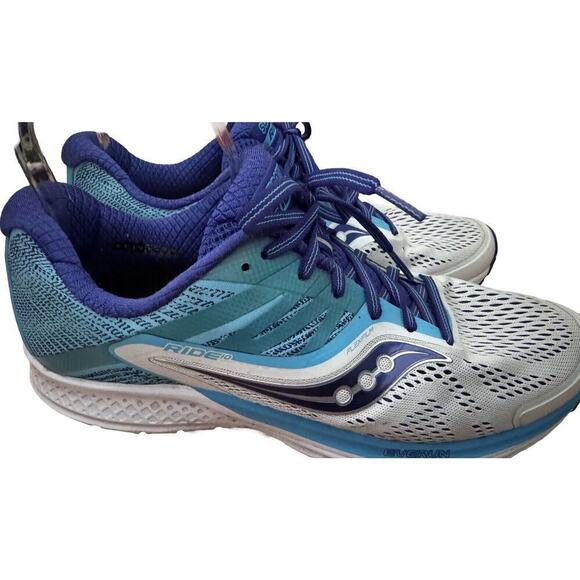 Saucony Shoes Women (Size 11) (Ride 10 Everun) Running Blue/White S10373-3 - Picture 5 of 6